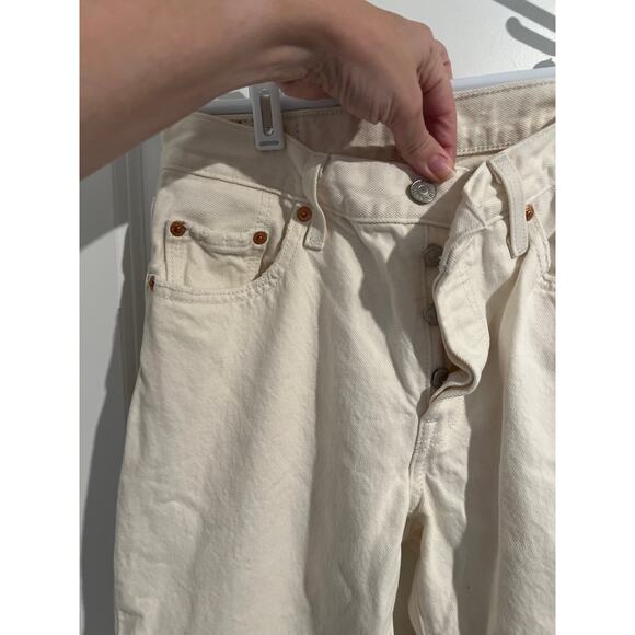 Levi’s 501® Premium Original Fit Selvedge Men’s Jeans – W25 L30 White - Picture 3 of 6